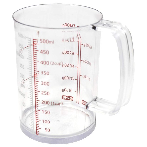 Kai Corporation DH7121 Kai House Select Measuring Cup, Heat Resistant, 16.9 fl oz (500 ml), Can Be Poured Anywhere, Made in Japan