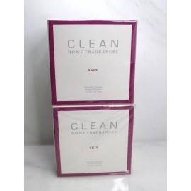 CLEAN HOME FRAGRANCES SKIN SCENTED CANDLE 7.5 OZ LOT OF 2