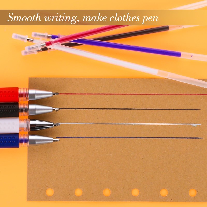 Bewudy 4pcs Heat Erasable Pens for Fabric with 20 Refills,