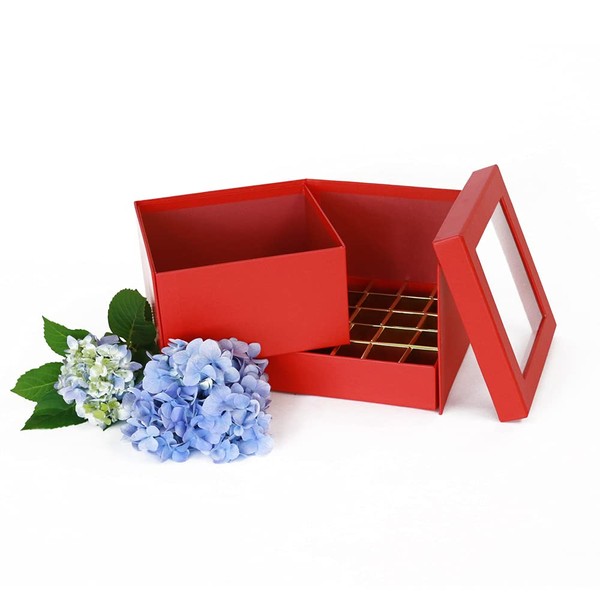 USA-S UNIKPACKAGING Square Surprise Box for Gift and Flower Arrangements