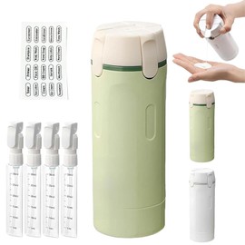 Dispensador de Viaje 4 en 1, Kit de Aseo Personal para Mujer, Botellas Recargables de 30 ml para avión, envases portátiles para cosméticos con