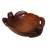 WorldBazzar Handmade Double Turtle Bowl Hand Carved Mahogany Wood Nautical