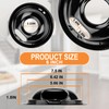 W10290350 W10290353 Porcelain Range Burner Drip Pan Bowls Black Fit