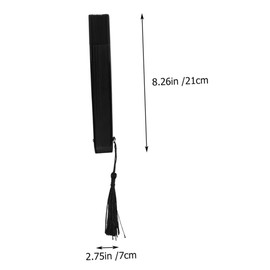 WOONEKY Antiquities Dance Fan Mini Window Hollow Design with Black Cover Handheld Folding Fan for Unique Home Photo Props for Friends Family Craftsmanship