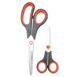 Stainless Steel Scissors Set - Rubber Cushioned Grip For Extra Comfort