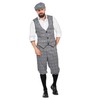 20s Peaky Blinders Men's Glencheck Suit Knickerbocker Black / White