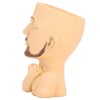 Face Planter Pot with Drainage Hole Man Face Flower Pot