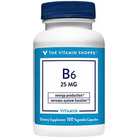 Vitamin B6 a" Supports Energy Production a" 25 MG (100 Vegetable Capsules)