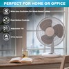 EZ-CHILL 16” Oscillating Table Fan with Adjustable Tilt, Convenient Push