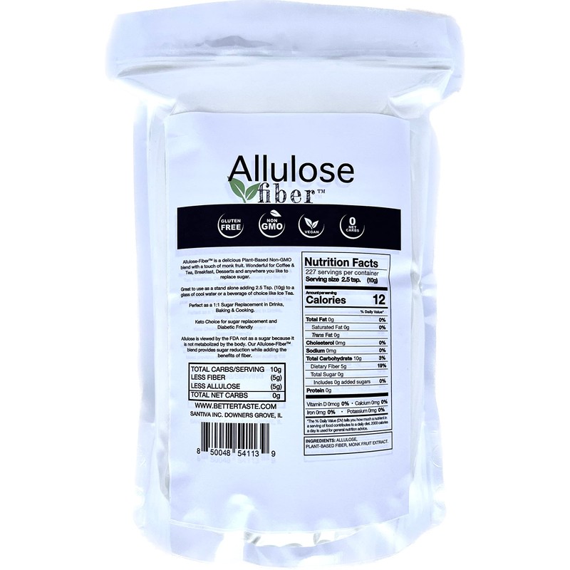 BetterTaste Allulose Sweetener with Plant Based Fiber, 5 Pounds (80
