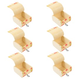 DOITOOL 6pcs Bamboo Storage Box Miniature Treasure Chest for Jewelry Keepsakes Items Durable Wear Resistant Organizer for Bedroom