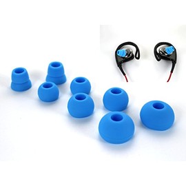 Zotech 4 Pairs Replacement Silicone Ear Tips Earbuds Buds Set for Powerbeats 1, 2 & 3 by dre Headphones (Sky Blue)