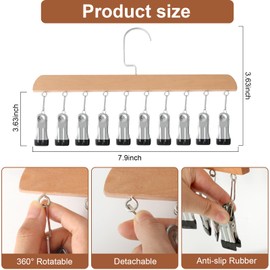YYLDPBD Legging Organizer for Closet, Pants Hangers with Clips Holds 20 Leggings, Jeans, Hats, Shorts, Socks, Space Saving Hanging Closet Organizer w/Rubber, 2 Pack Hat Hangers for Closet