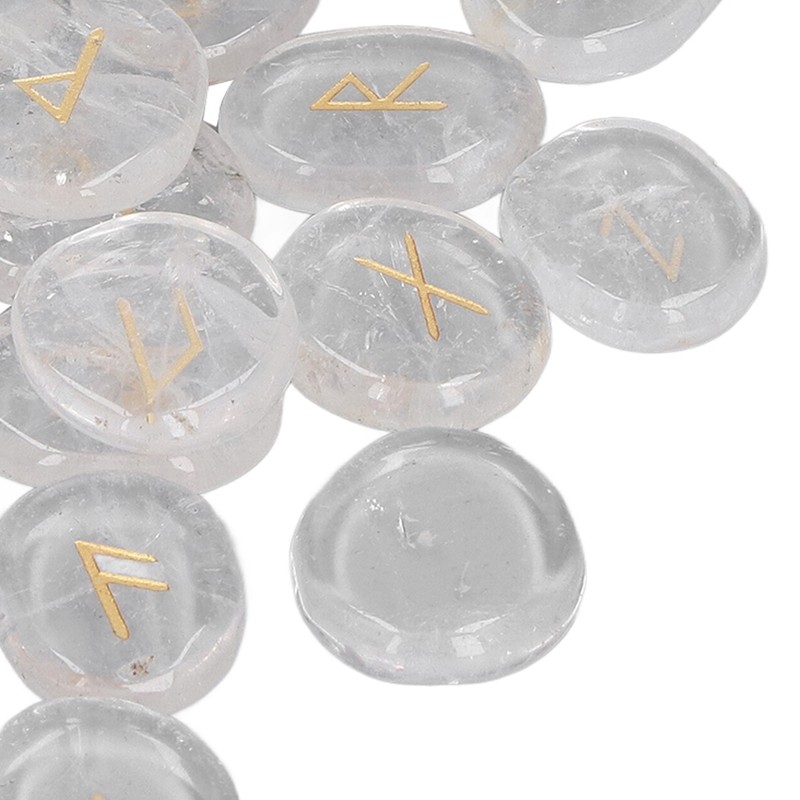 Rune Stones Fine Workmanship Stylish Appearance Small Volume White Crystal
