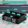 ALELION Coffee Station Organizer for Countertop - 7 Compartments Coffee