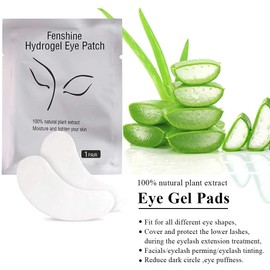 Fenshine 200 Pairs Eyelash Extension Eye Pads Lint Free Hydrogel Eye Patches Professional Under Eye Gel Pads for Lash Extensions Supplies