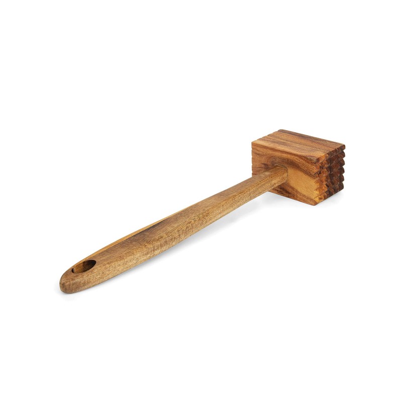 Ironwood Gourmet Acacia Wood Meat Tenderizer, 11.5-inches, Brown