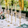 Gold Hurricane Candle Holders, Taper Glass Cover Candlestick, Tall Brass
