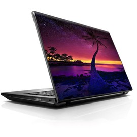 15 15.6 inch Laptop Notebook Skin Vinyl Sticker Cover Decal Fits 13.3" 14" 15.6" 16" HP Lenovo Apple Mac Dell Compaq Asus Acer/Palm Tree Stars and Sunset Purple