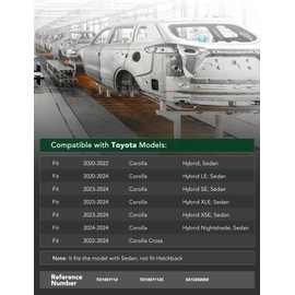 YHTAUTO Front Lower Side Bumper Reinforcement Impact Bar Steel Compatible with Toyota Corolla 2020-2024, Corolla Cross 2022-2024, Bumper Face Bar Reinforcement Beam, CAPA Certified