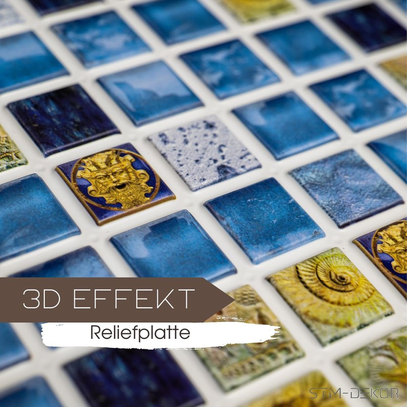 3D PVC Wall Panels, Ceiling Panels, Mosaic Look, 1 Panel