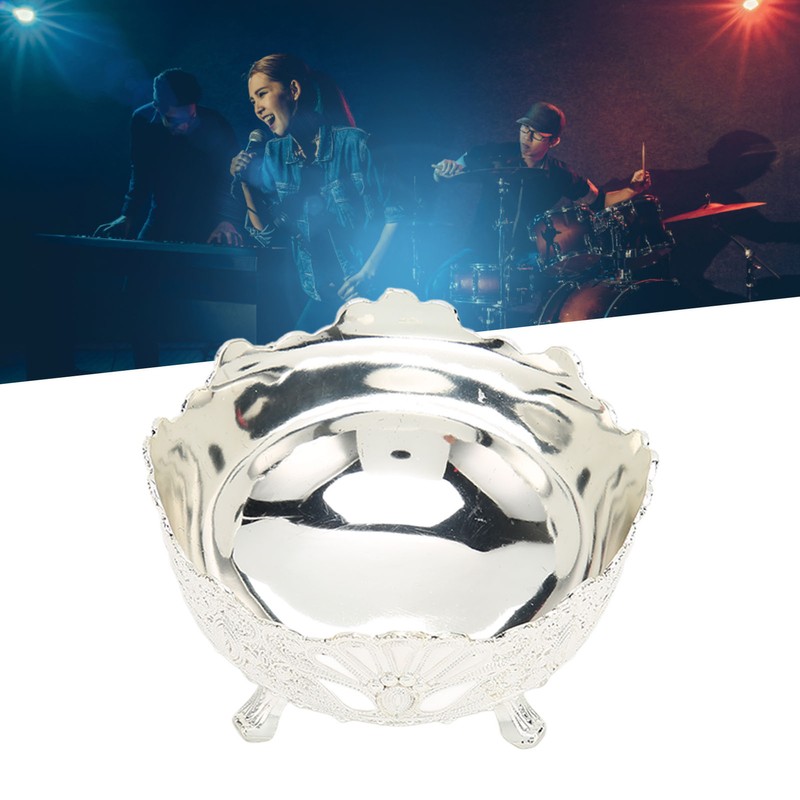 Serving Bowl European Style Retro Elegant Alloy Fruit Bowl for