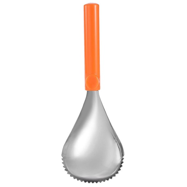 Housoutil Halloween Pumpkin Scraper, Stainless Steel Pumpkin Serrated Core Remover
