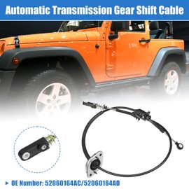 X AUTOHAUX Car Automatic Transmission Shifter Cable Gear Shift Cable No.52060164AC/52060164AD Fit for Jeep Wrangler 2007 2008 2009 2010