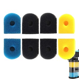 ATITOWEL Aquarium Filter Replacement Sponge, Fish Tank Filter Replacement Parts, Including 2 x Coarse Sponge, 2 x Fine Sponge 4 x Black Sponge