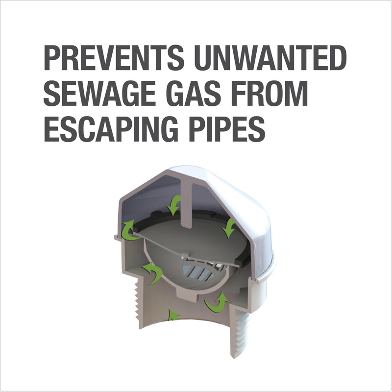 Oatey 39228 1.5" 6 DFU Sure-Vent AAV with PVC Adapter,