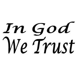 in God We Trust Vinyl Decal Sticker Car Window Bumper White 6-Inches Premium Quality Print UV Resistant (Black, 6-Inches)