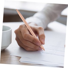 Ciieeo 2pcs Signing Pen Wedding Pen Pretty Pens Women Ink Gold Decor Bank Table Pens Guest Book Pen and Stand Rose Gold Office Supplies Journaling Pens Holders Gold Pen Holder Tip Metal