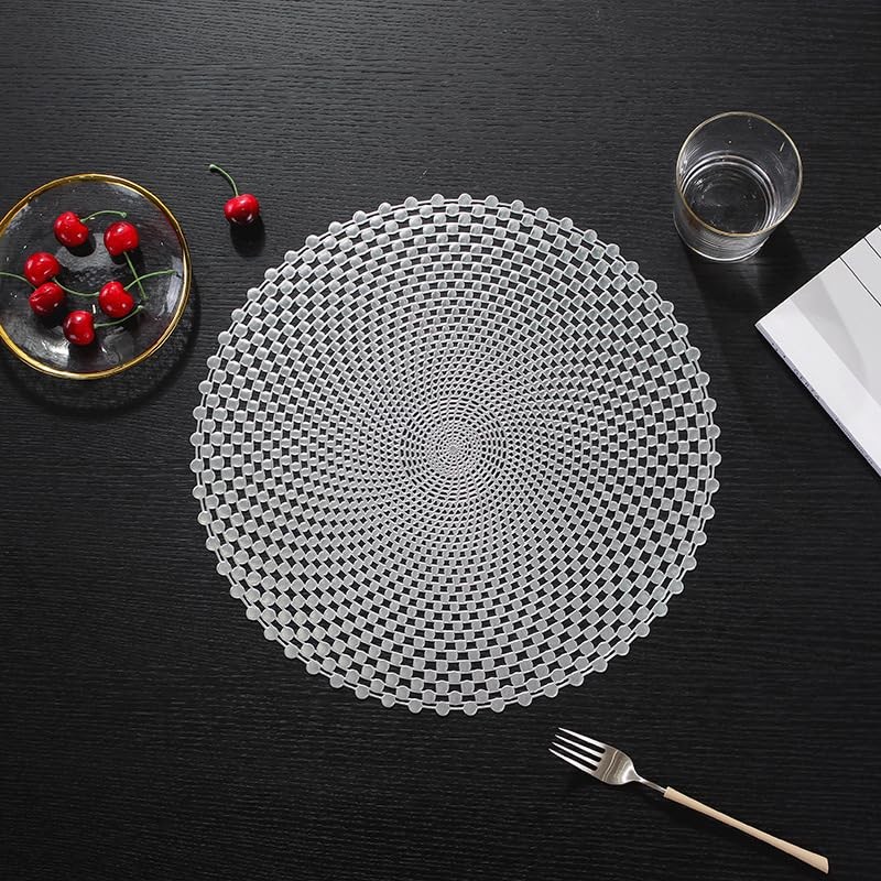 Hosoncovy 4 Pack Decorative PVC Placemats - Hollow Dining Table