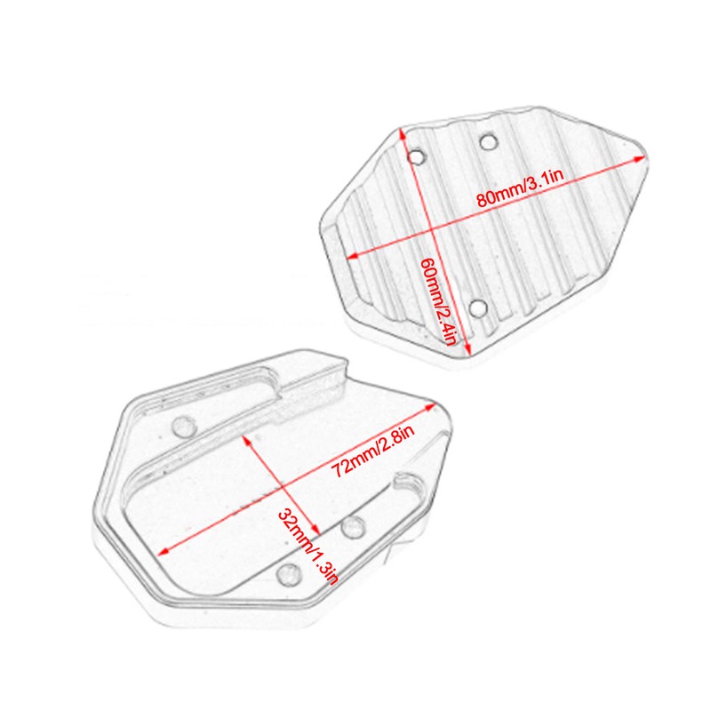 Motorcycle Kickstand Side Stand Extension Plate Replacement for Forza300 Forza250