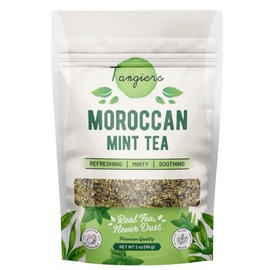 Moroccan Mint Tea – Tangiers Tea- Premium Green Tea with Refreshing Peppermint Leaves, Natural light Caffeine, 56g Loose Leaf
