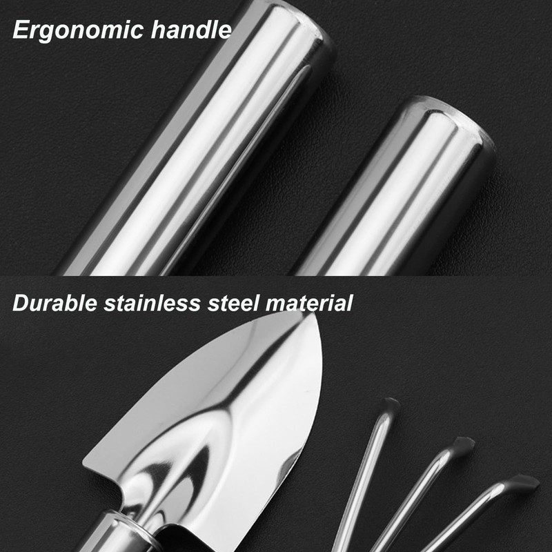 3 Pcs Stainless Steel Mini Garden Tools Set Small Tiny