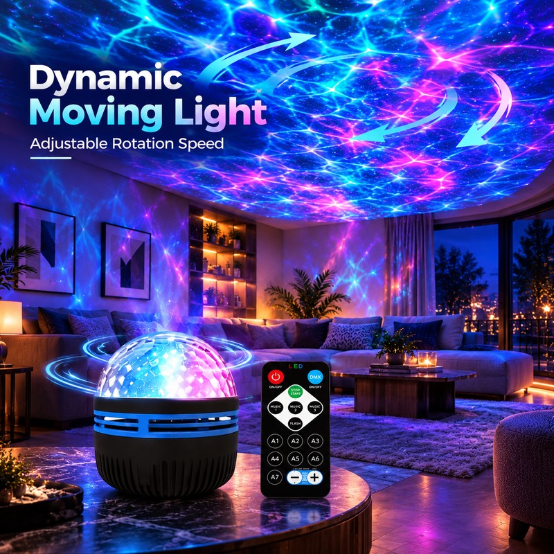Galaxy Projector Ocean Wave for Bedroom Ambiance – RGB Water