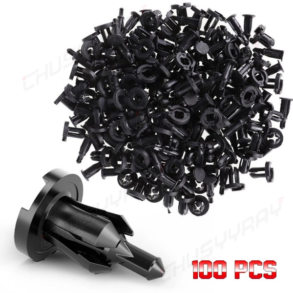 CHUSYYRAY 100Pcs Bumper Hood Fender Liner Clips Push Retainer for