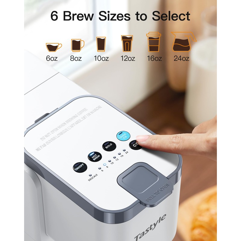 Tastyle Single Serve Hot & Iced Coffee Maker with Strong