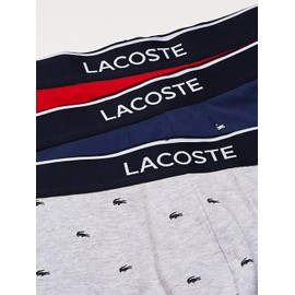 Lacoste Men’s Cotton Stretch Mini Croc Print Boxer Briefs, 3-pack