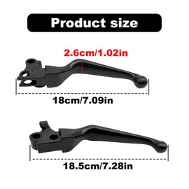 Black Brake Clutch Lever Hand Levers Motorcycle Motorcycle Hand Levers Compatible with Harley Sportster 883 1200 Dyna Touring Road King Heritage Softail Fat Bob (1 Pair)