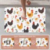 Non Slip Bath Mat, Chickens Roosters Bathroom Decor, Leaves Music