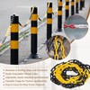 sourcing map Plastic Chain 5 FT/1.53 M, Safety Chain Yellow