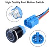 DMWD 1pc 22mm Metal Waterproof Anti-Vandal Momentary Push Button Switch