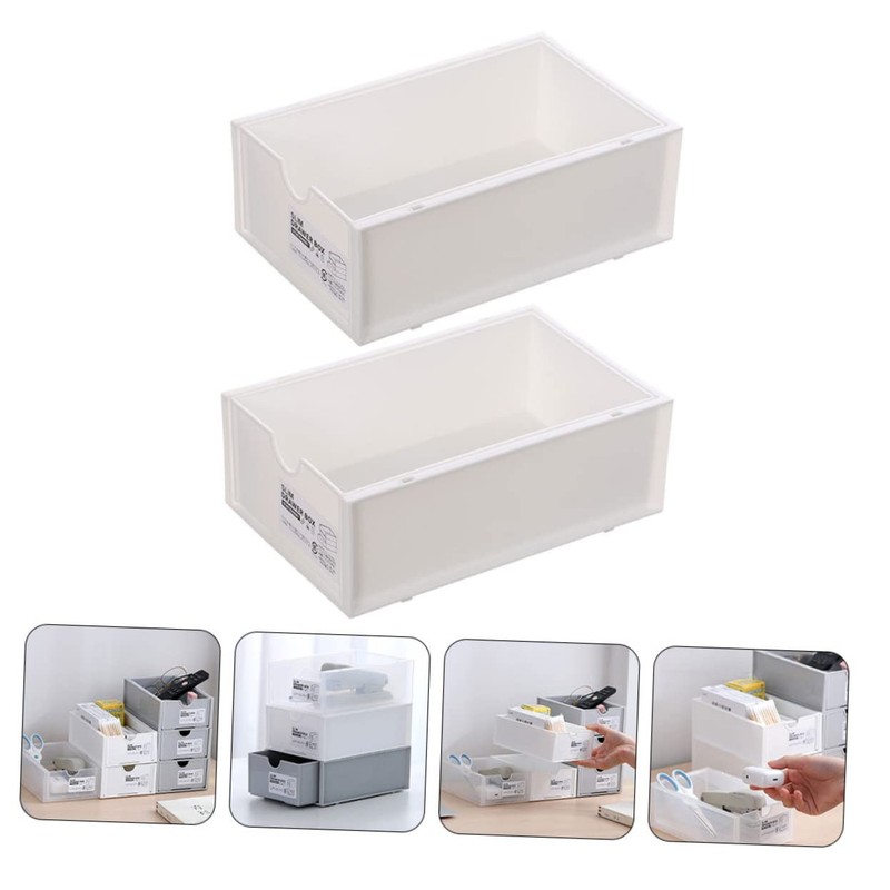 BIUDECO Pcs Desktop Organizer Plastic Case Drawer Home Storage Tool