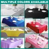 RowinsyDD 8 Pack Black Plastic Table Cloths Disposable，54 x 108