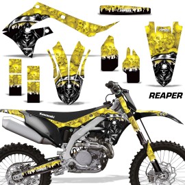 AMR RACING GRAPHICS Dirt Bike Graphics Kit MX Decal For Kawasaki KX250 21-23/KX450 19-21 Reaper Y