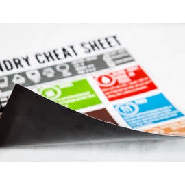 Voisin Products Magnet | Laundry Cheat Sheet | Laundry Room Decor or Laundry Room Sign | How to Do Laundry | Laundry Magnet Includes: Laundry Symbols & Stain Removal Chart | Laundry Room Wall Decor