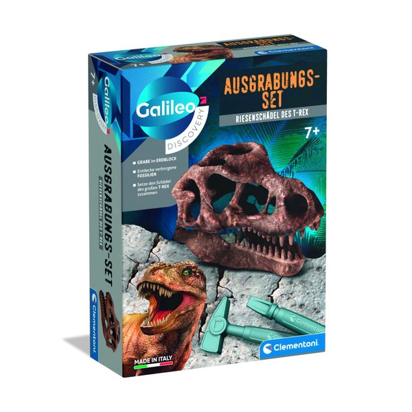 Clementoni Galileo Discovery Excavation Set T-Rex Skull - Toy for