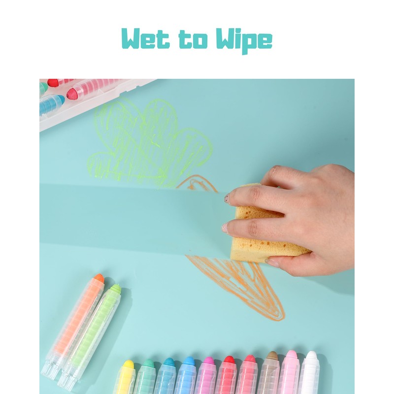 PHILODOGS Colorful Anti-Dust Healthy Chalk for Kids & Toddlers |